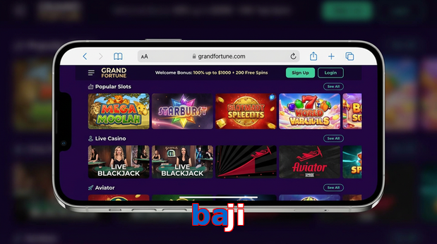 Main screen of Baji ios page for PK players